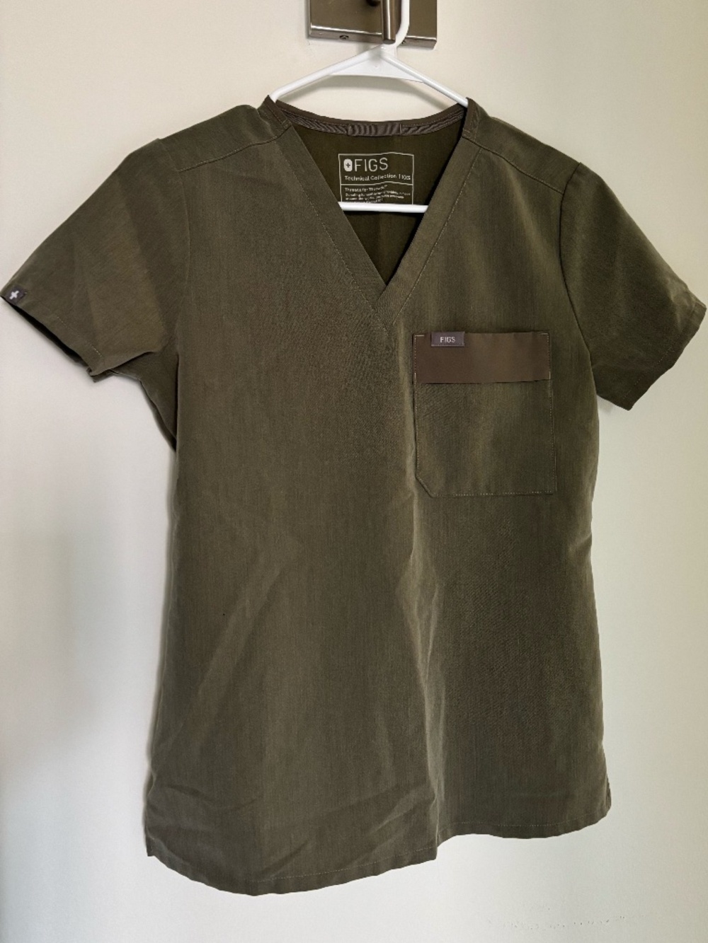 Figs Heathered Olive Catarina Scrub top XXS
